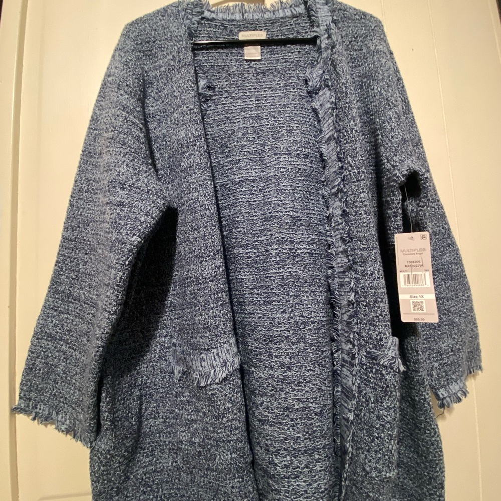 Multiples Navy Knit Cardigan